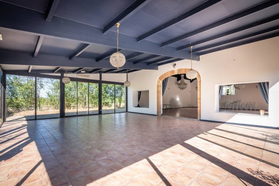 Salle vitrée en plus