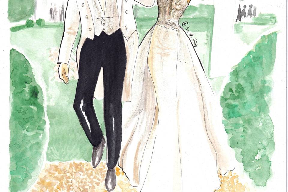 Mariage couple château