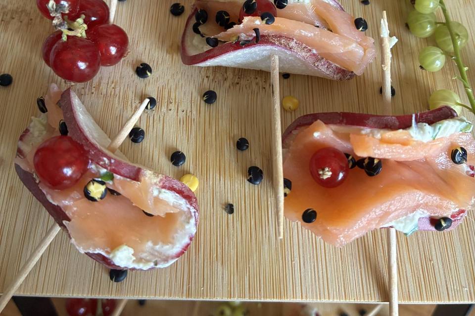 Brochettes de saumon