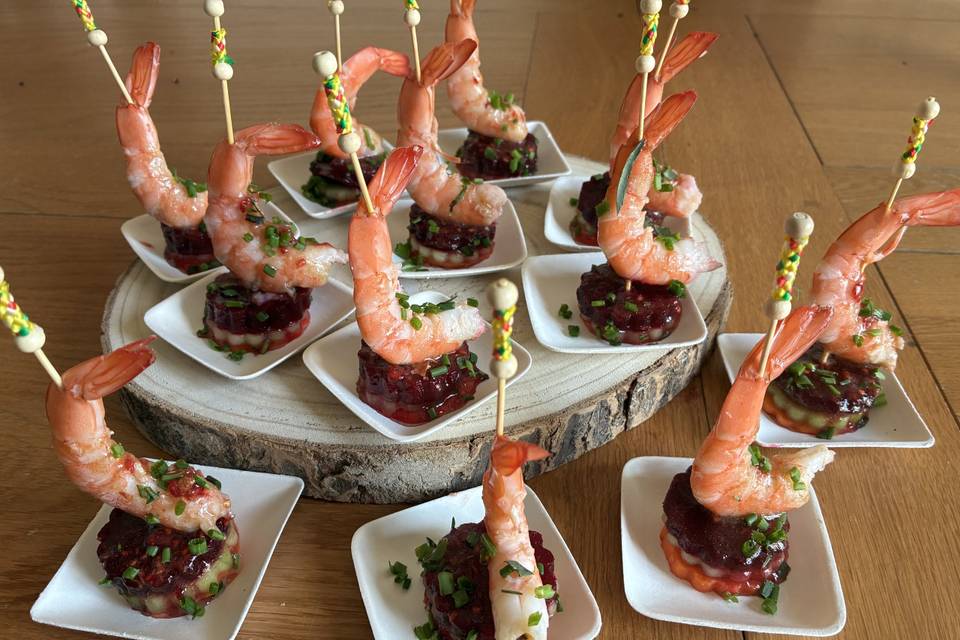 Crevettes en duo