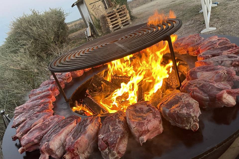 Côtes de boeuf au braséro