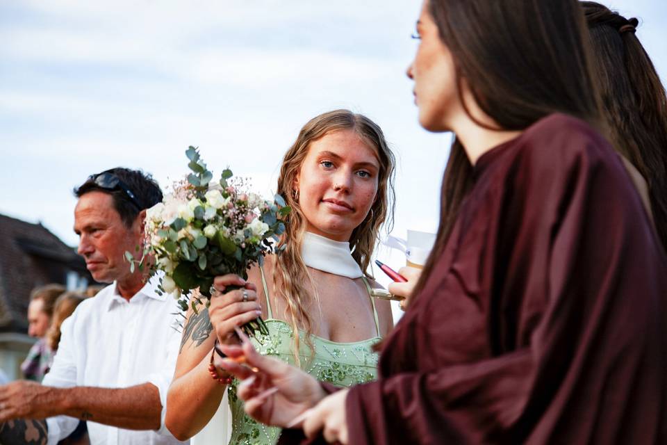 Réception du bouquet