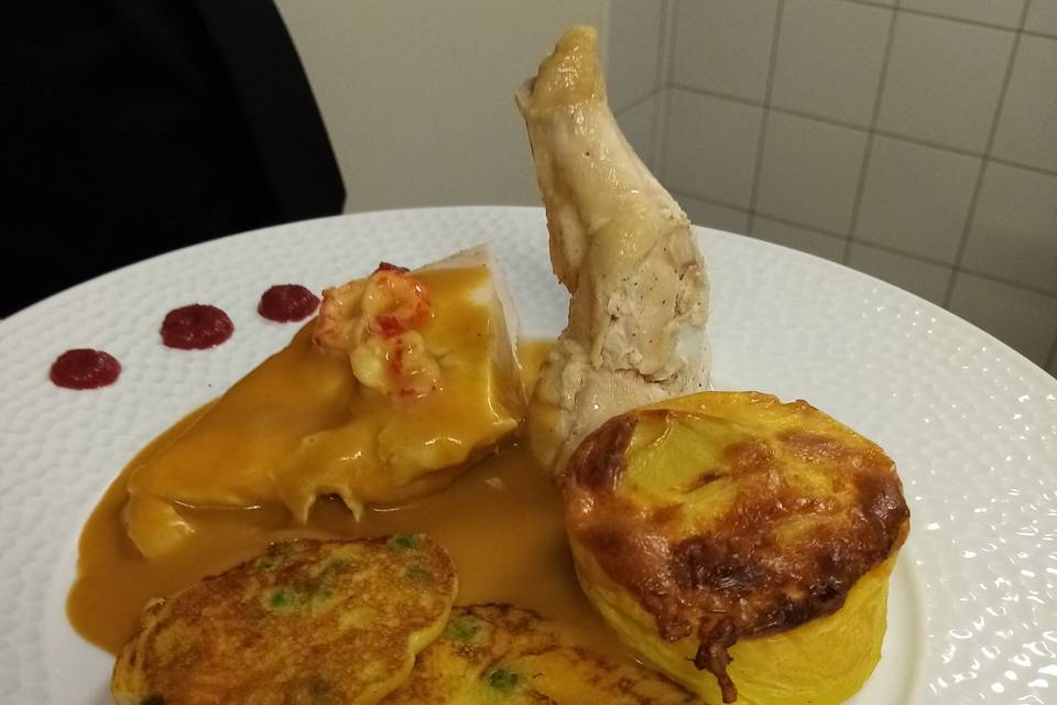 Suprême poulet aux écrevisses