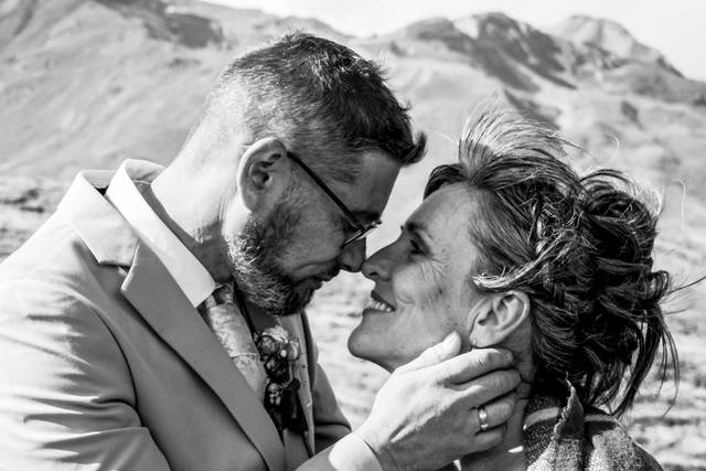 Couple en noir et blanc
