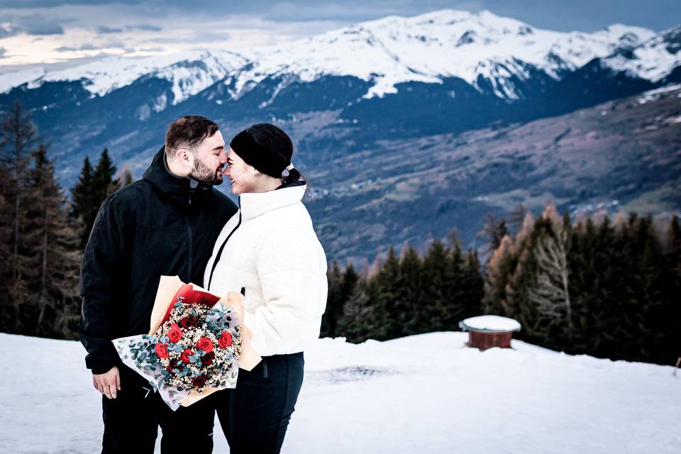 Mariage aux sports d'hiver