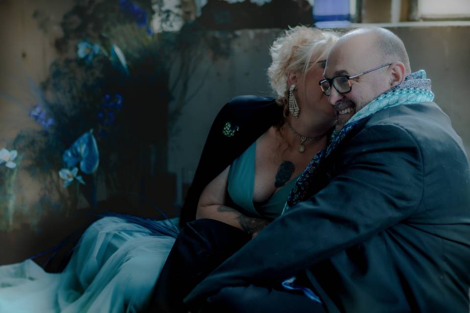 Mariage style indus et bleu