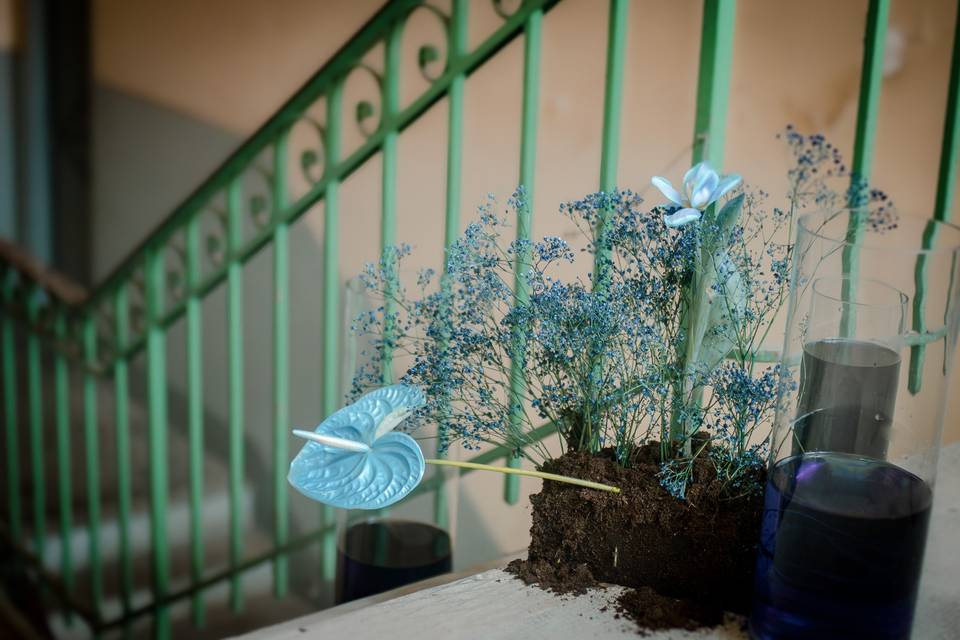 Décoration bleue