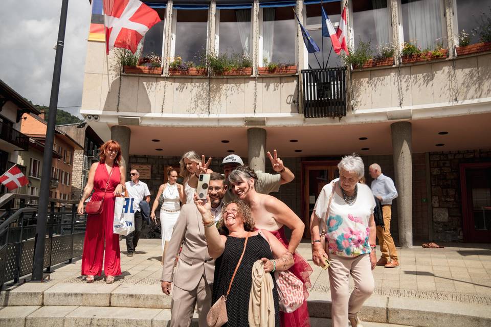 Photo de selphie de famille