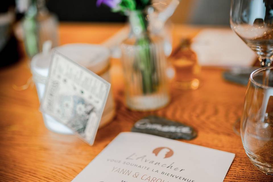Table des mariés