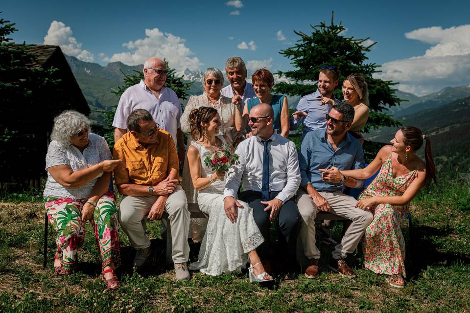 Photo de groupe vivante