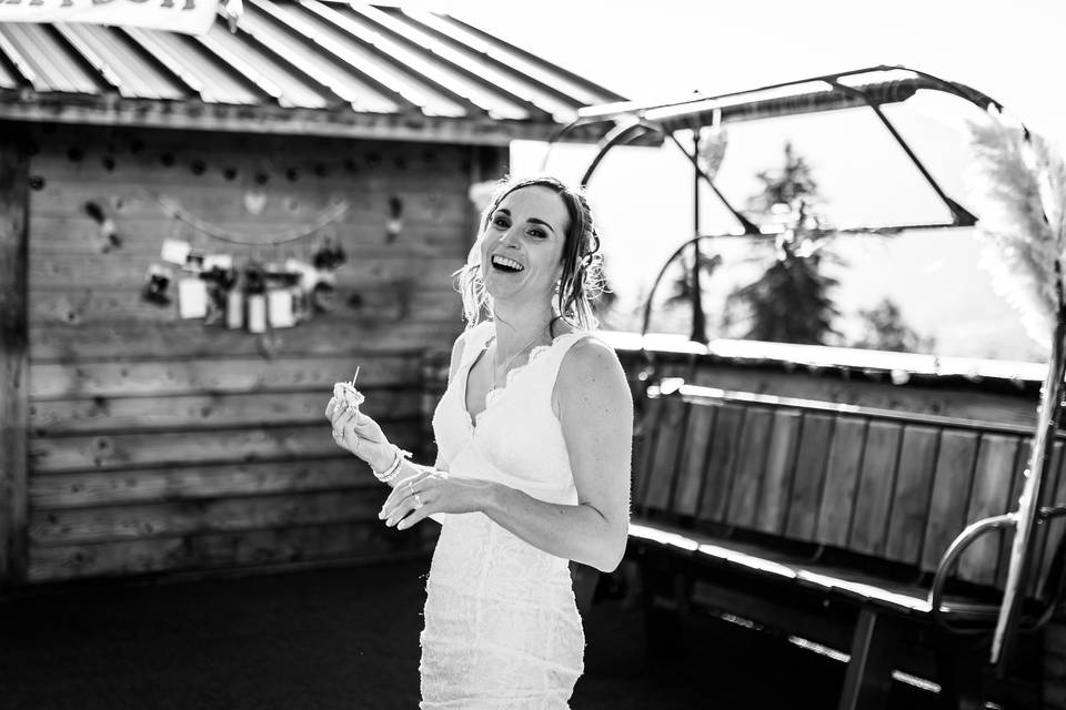 Rire de la mariée