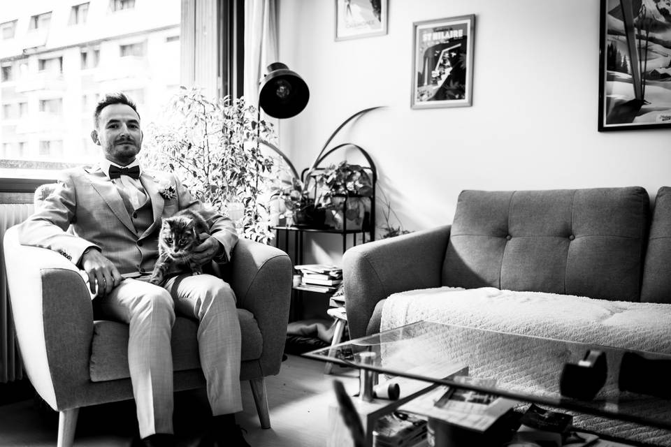 Le marié et son chat