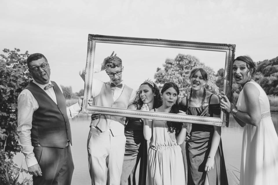 Photo fun cadre famille
