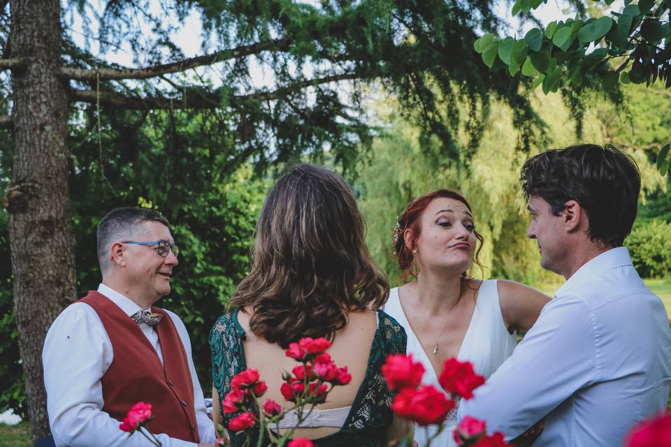 Les mariés et leurs invités