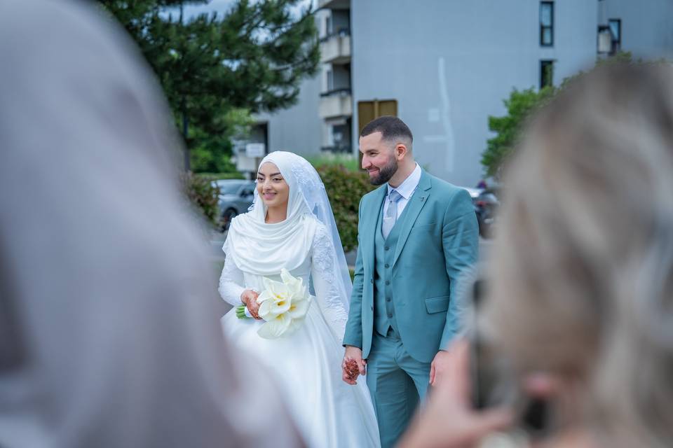 Shoot mariage sortie mairie