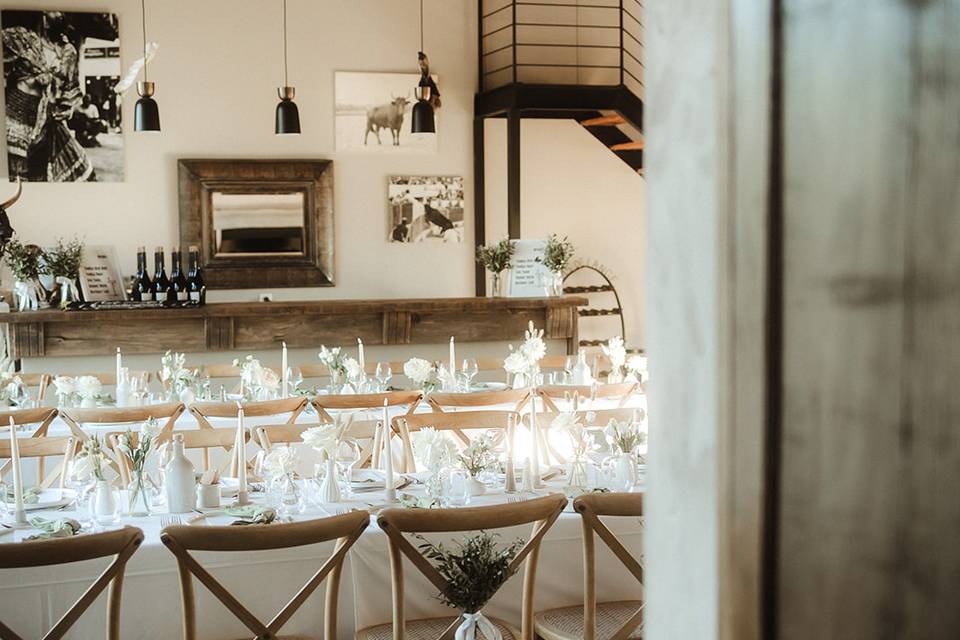 Dîner dans la salle