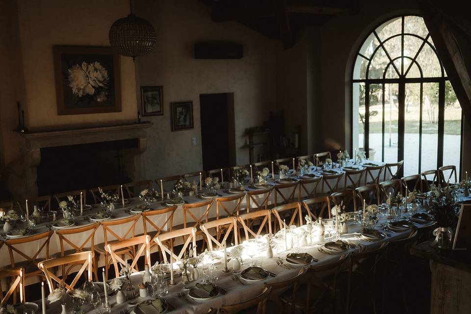 Dîner dans la salle