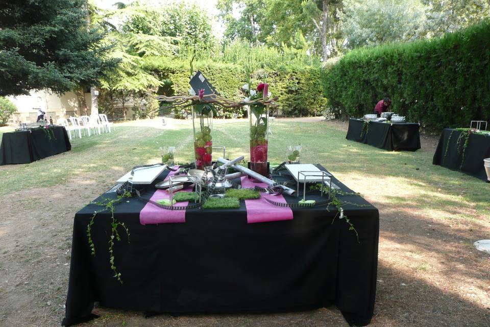 Buffet dans le parc