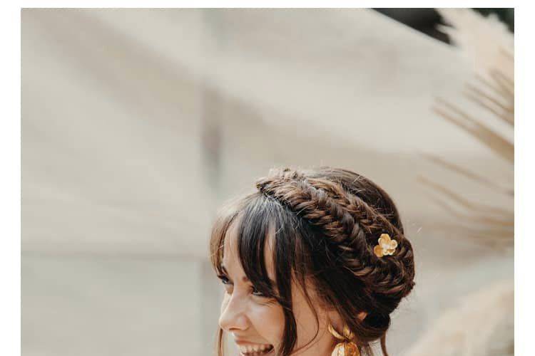 Coiffure tressée mariée
