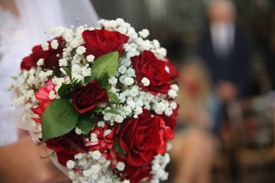 Bouquet mariée rouge