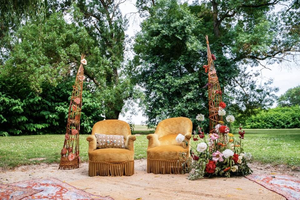 Fauteuils crapaud moutarde