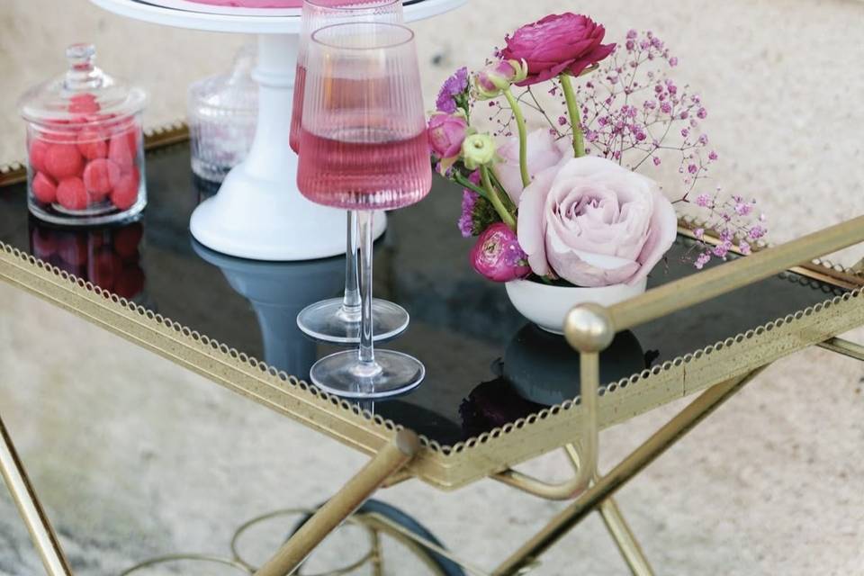 Desserte vintage + déco