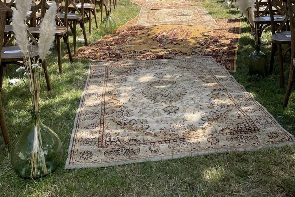 Tapis anciens et Dame Jeanne