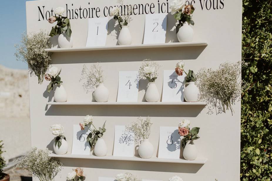 Soliflores grès blanc