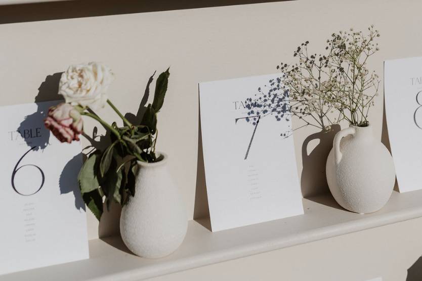 Soliflores grès blanc