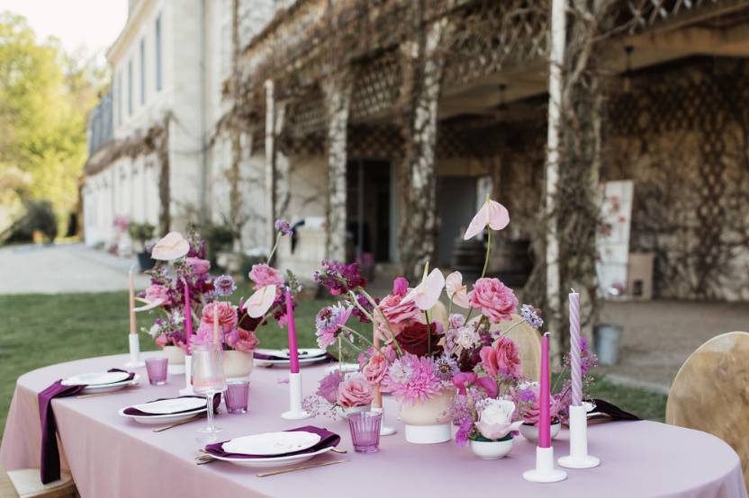 Bougeoirs céramique blanc