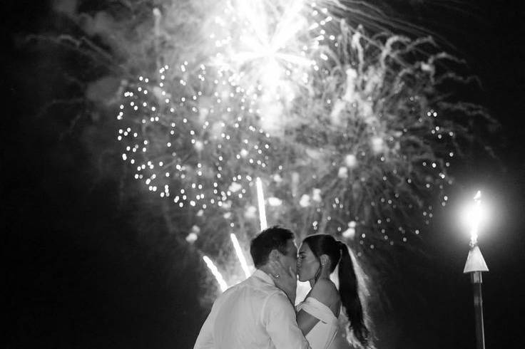 Mariage avec Feu d'artifice