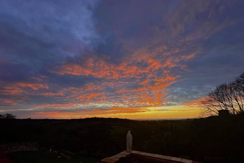 Le soir sur la terrasse