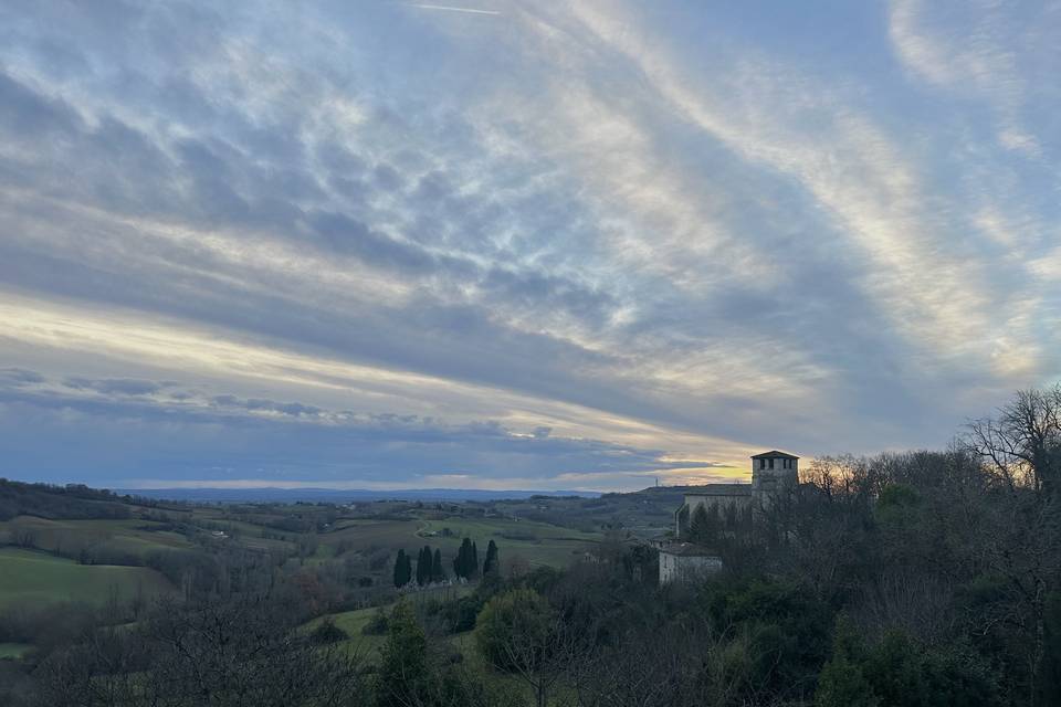 Vue sur la collégiale de la te