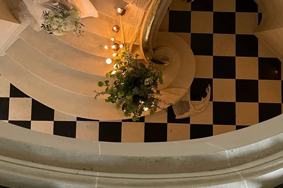 Vue mariée escalier