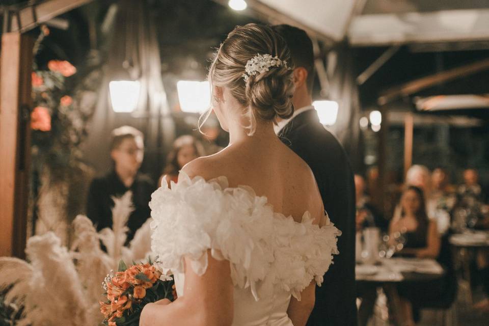 Dos mariée soirée