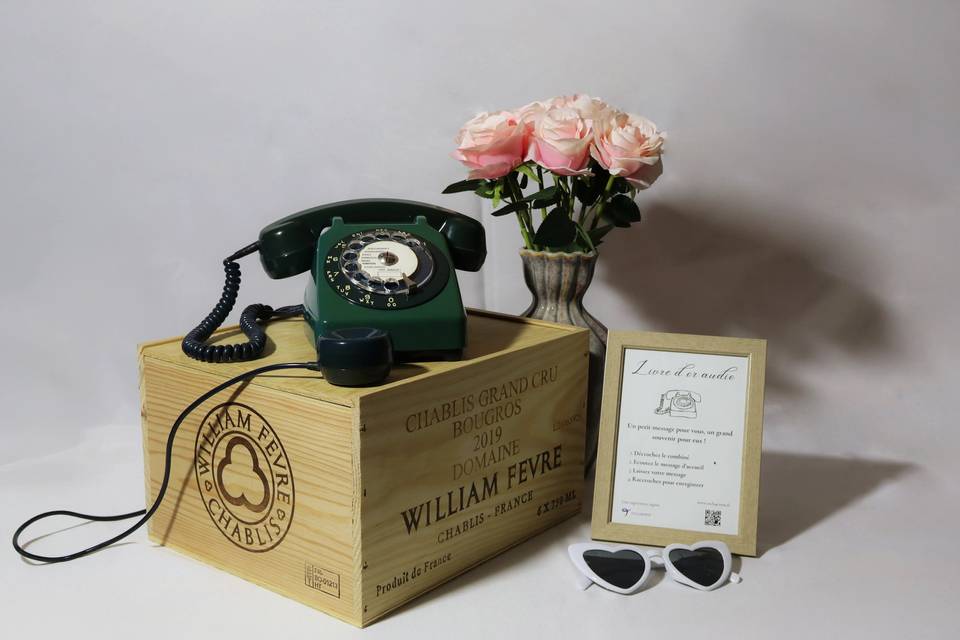 Livre d'or audio vert canard