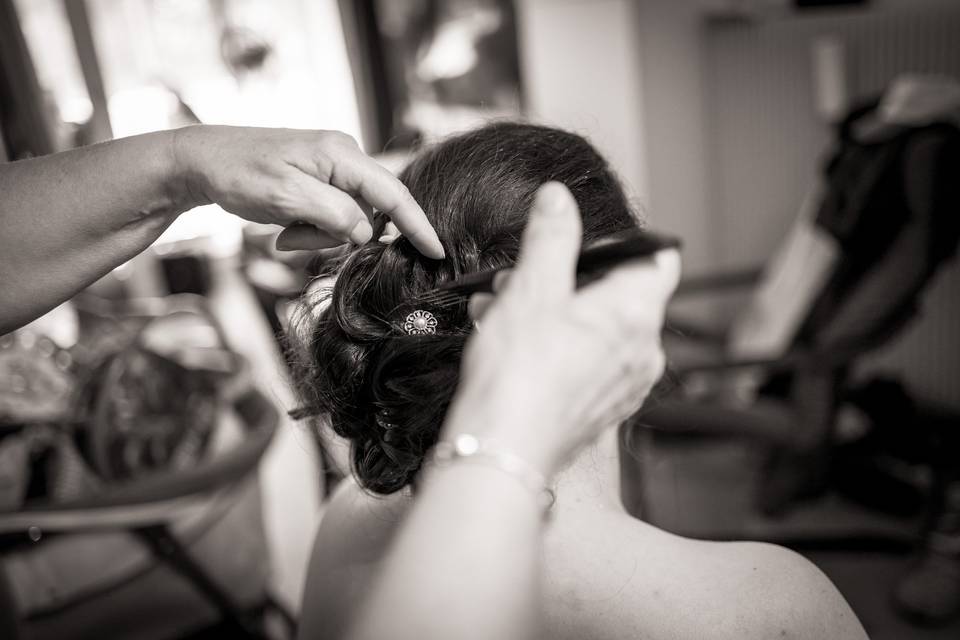 Préparatifs Coiffure