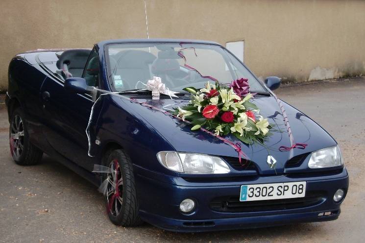 Voiture de mariage décapotable