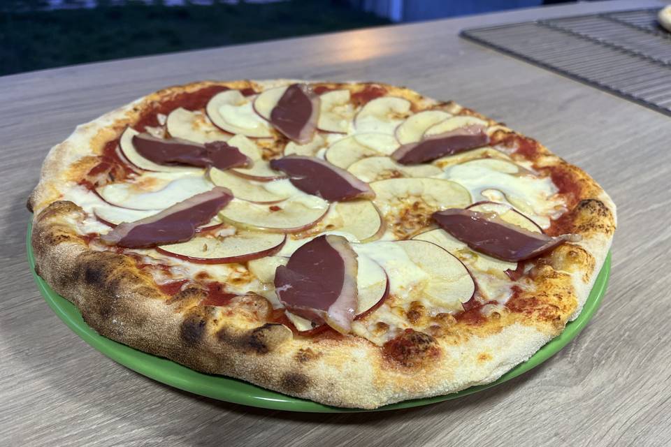 Pizza au pommes, magret