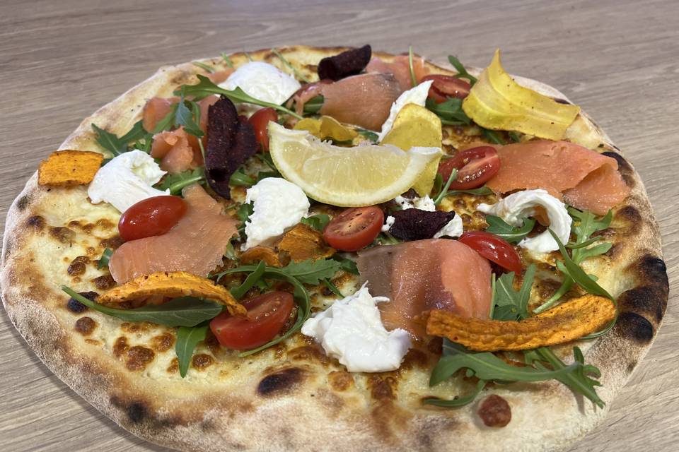 Pizza au saumon revisité