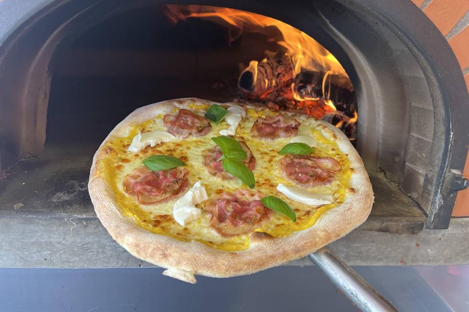 Pizza, potimarron, Panchetta