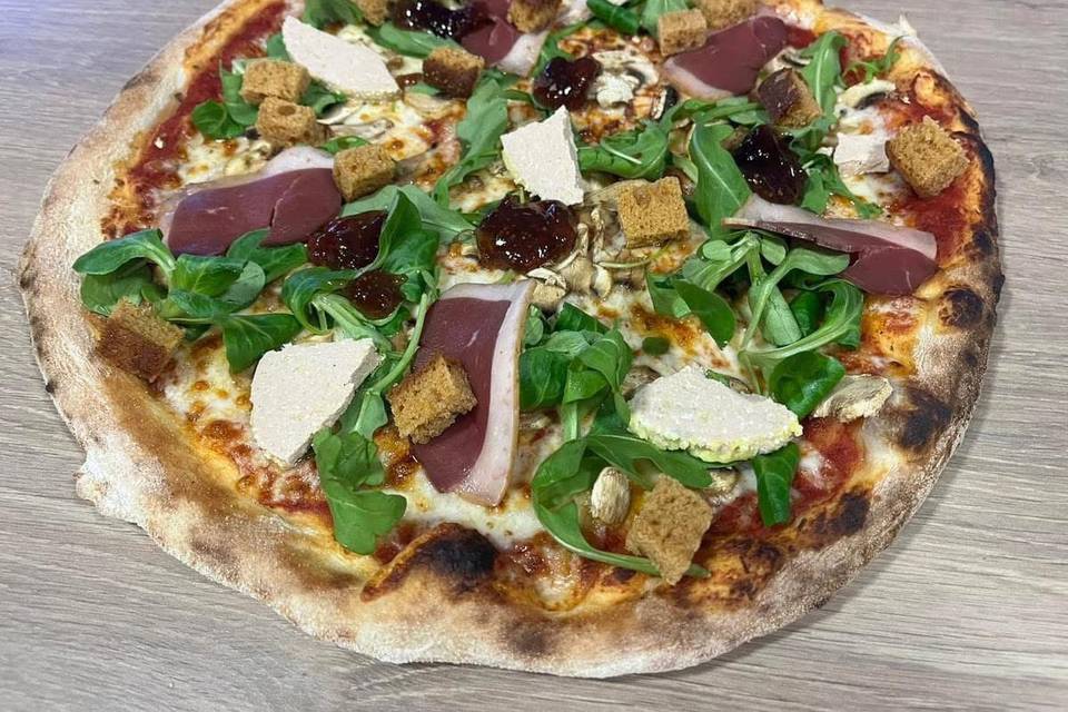 Pizza au foie gras