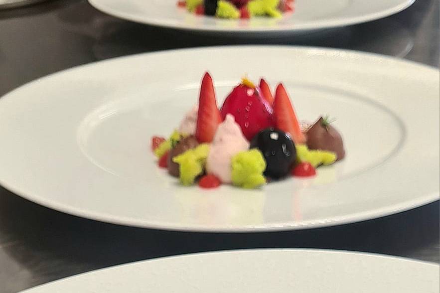 Dessert fraises