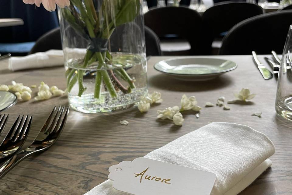 Zoom sur la table