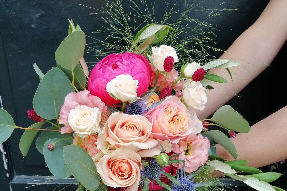 Bouquet mariée coloré