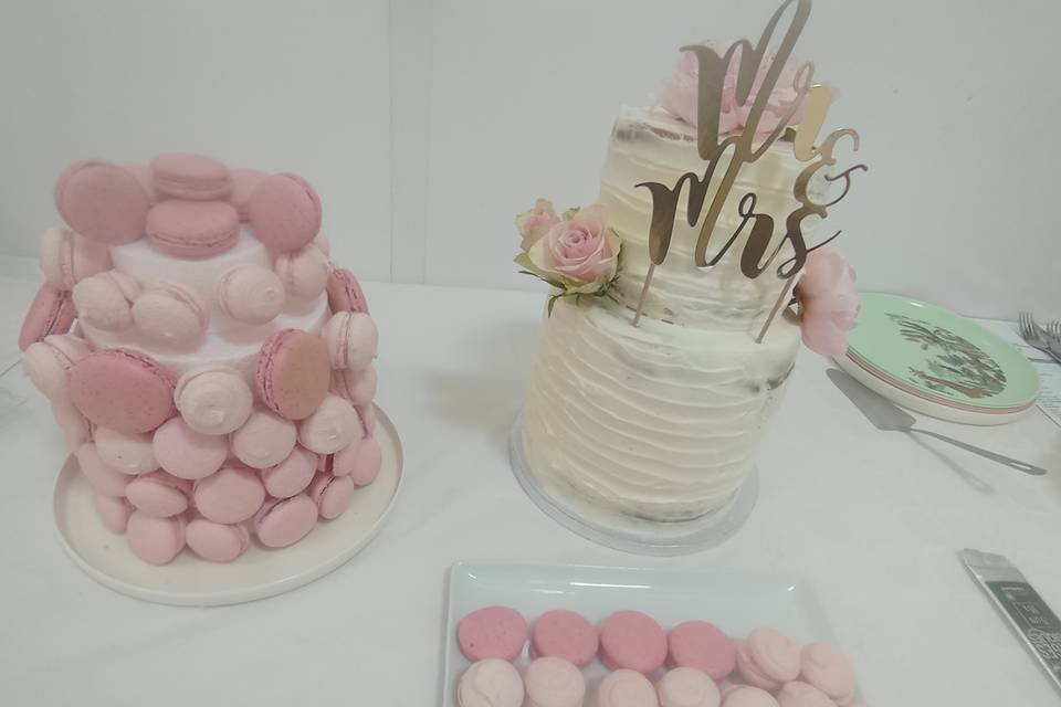 Wedding cake et macarons