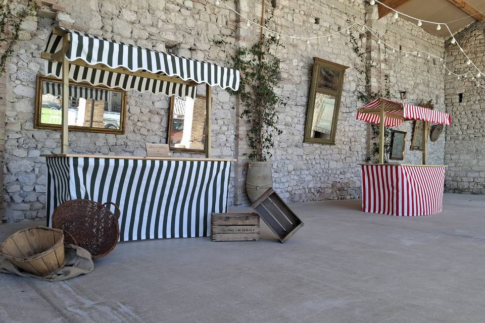 Etals de marché rustiques