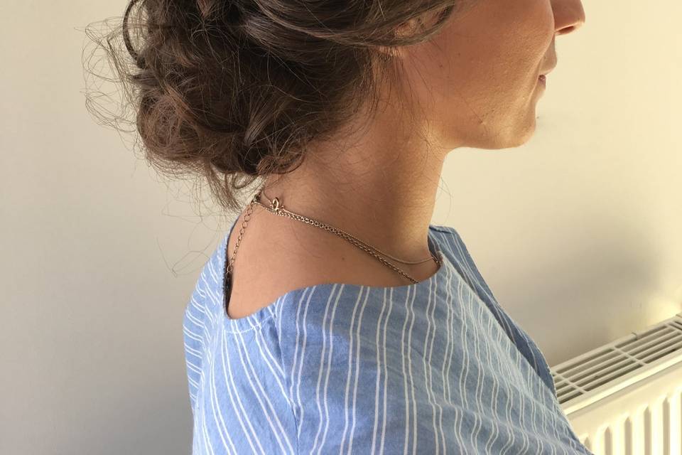 Chignon bouclée