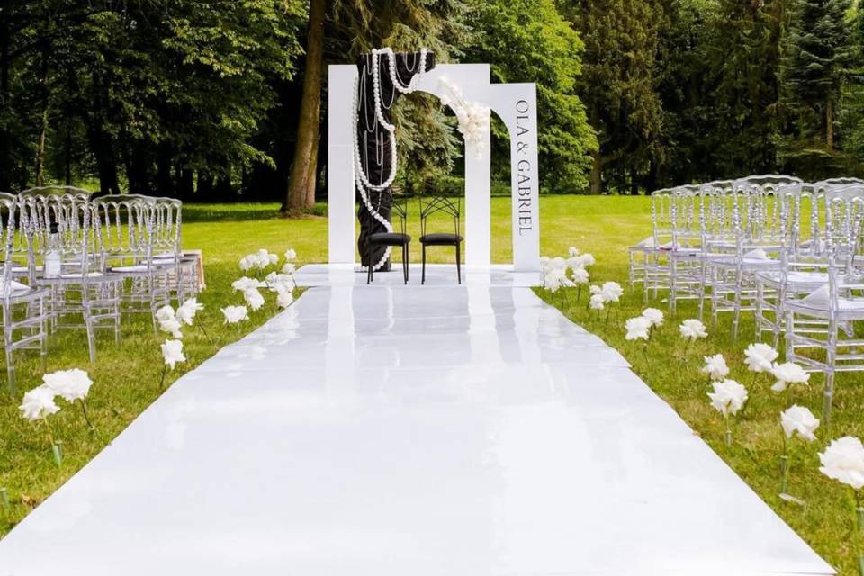 Allée de cérémonie de mariage