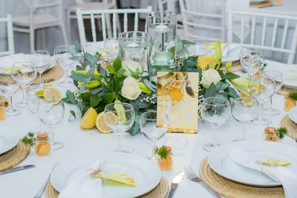 Table de mariage raffinée